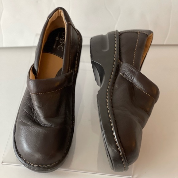 b.o.c. Women's Brown Leather Peggy Clog Comfort Loafer Flats Slip-On Shoes, 11 - Picture 4 of 7